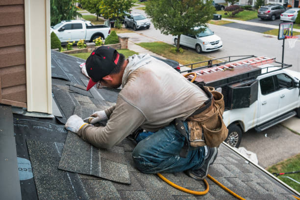 Professional Emergency Roof Repair technician working in Central Valley, NY